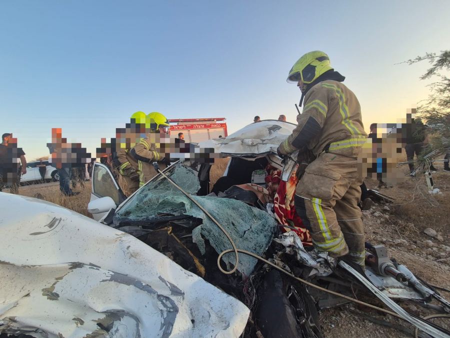 حادث طرق صعب قرب حورة بالنقب